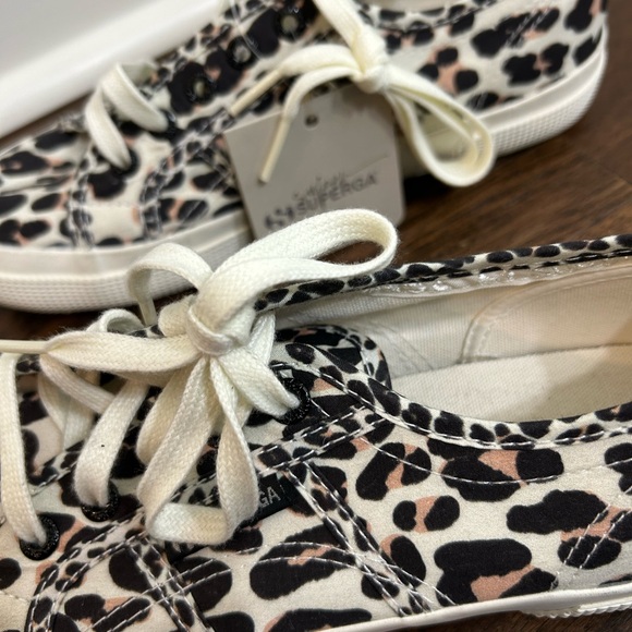 Superga 2750 Sneaker in Light Beige Leopard Avorio - Picture 4 of 6